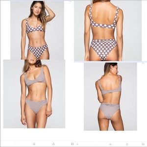 Kikirio Reversible dots stripes bikini top Medium